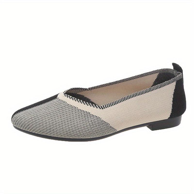 Women's Lightweight Knit Casual Shoes Soft Sole Flat Shoes