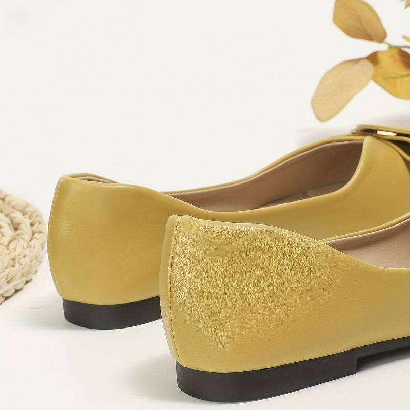Women's Pointed Toe Flats Soft Sole Solid Slip On Shoes