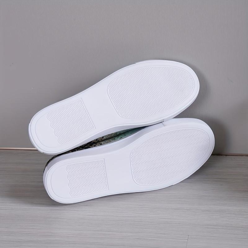 Leopard Print Sneakers Casual Round Toe Flat Canvas Shoes