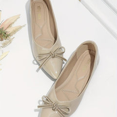 Women's Bowkbot Flat Shoes Pointed Toe Soft Sole Versatile Dress Work Flats