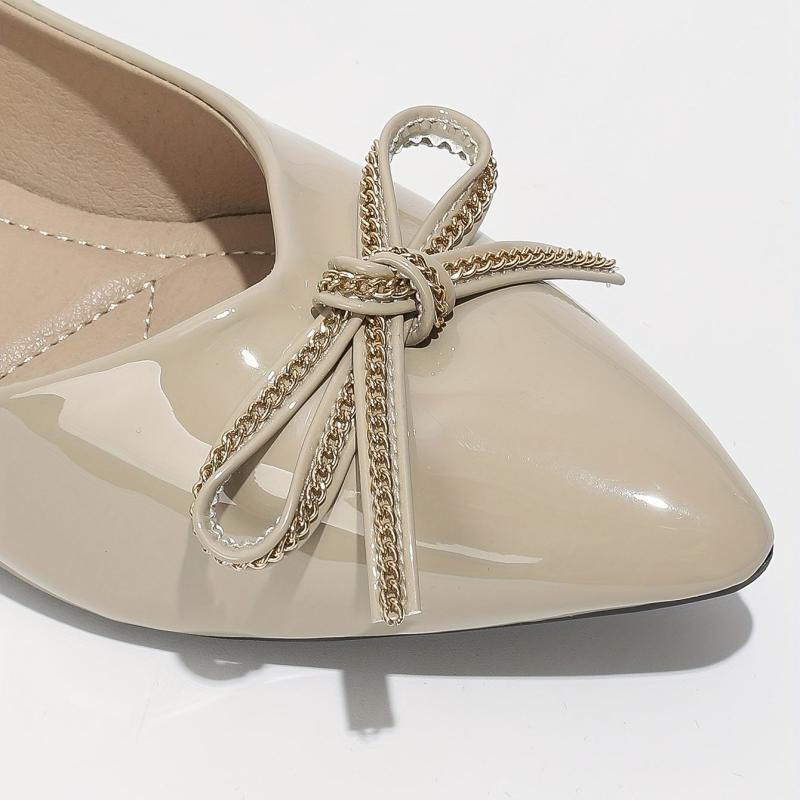 Women's Bowkbot Flat Shoes Pointed Toe Soft Sole Versatile Dress Work Flats