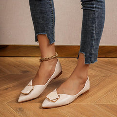 Women's Pointed Toe Ballet Flats Soft Sole Slip On Office Work Flats