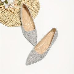 Women's Canvas Ballet Flats Soft Sole Slip On Shoes