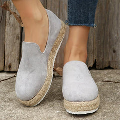 Women's Platform Loafers Slip On Espadrille Shoes