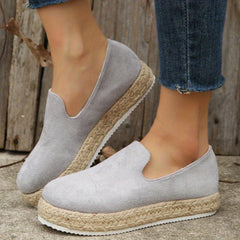 Women's Platform Loafers Slip On Espadrille Shoes
