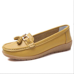 Women's Tassel Flat Loafers Soft Slip On Shoes Casual Round Toe Flats