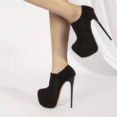 Women's Stiletto Heel Platform Short Boots