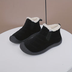 Women's Solid Snow Boots Plush Lined Slip On Winter Non Slip Boots