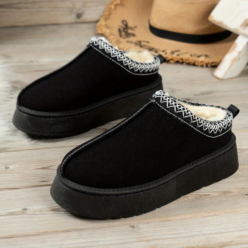 Women's Platform Short Boots Plush Lined Ankle Boots Winter Comfort