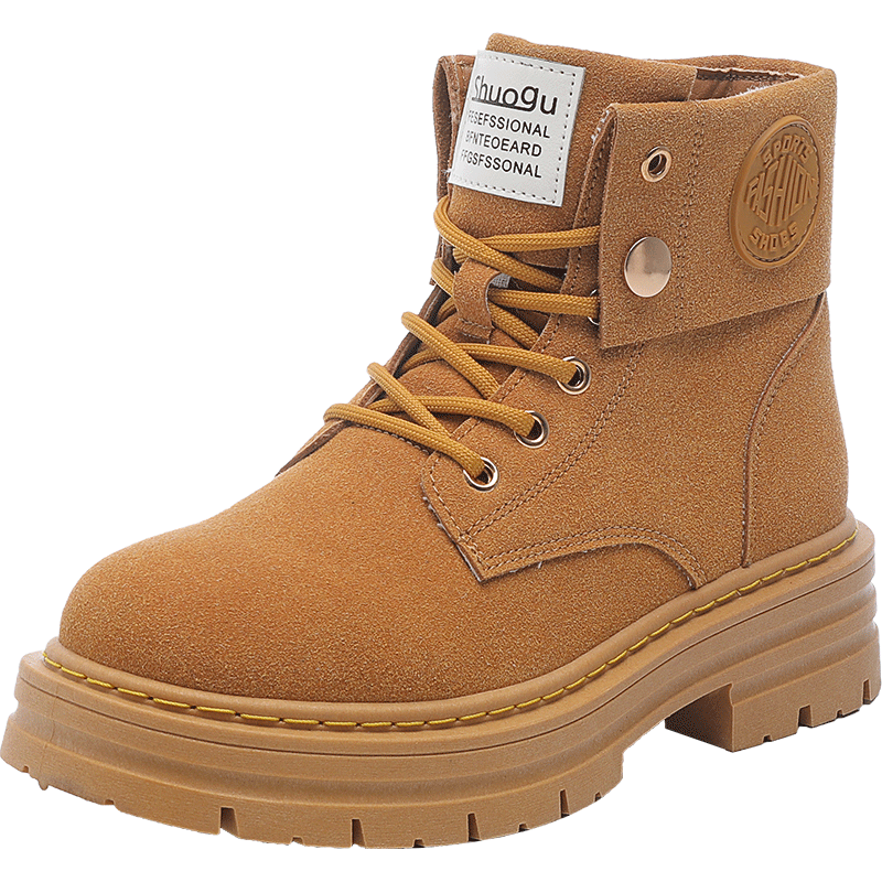 Platform Lace Up Combat Boots Zipper Women's Footwear