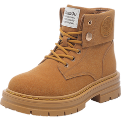 Platform Lace Up Combat Boots Zipper Women's Footwear