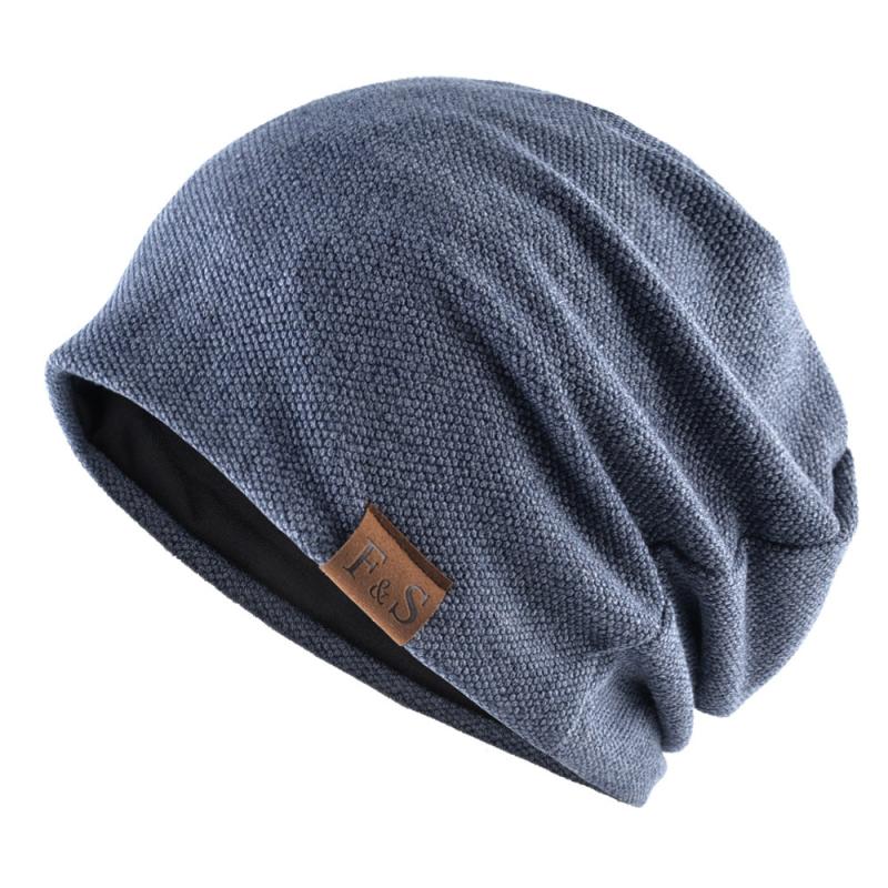 Warm Knitted Beanie Hat for Men and Women Solid Hip hop Style