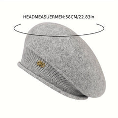 Women's Winter Knitted Beret Wool Hat