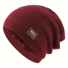 Fleece Knitted Hat Ear Protection Hat for Outdoor Activities