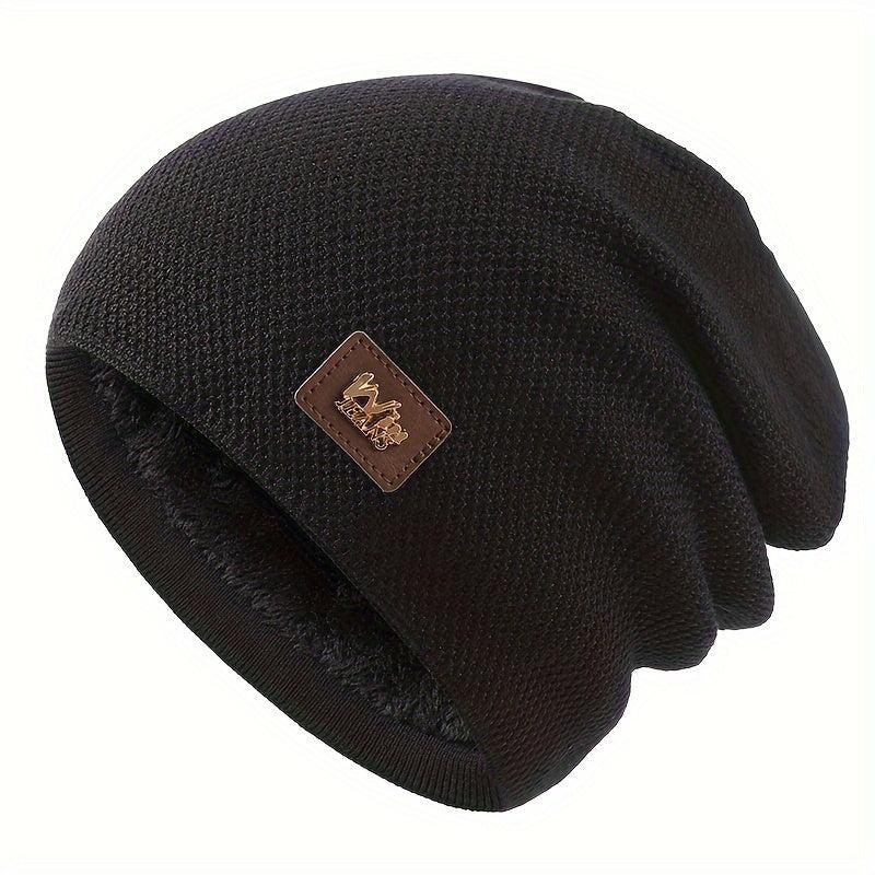 Fleece Knitted Hat Ear Protection Hat for Outdoor Activities