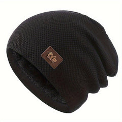 Fleece Knitted Hat Ear Protection Hat for Outdoor Activities