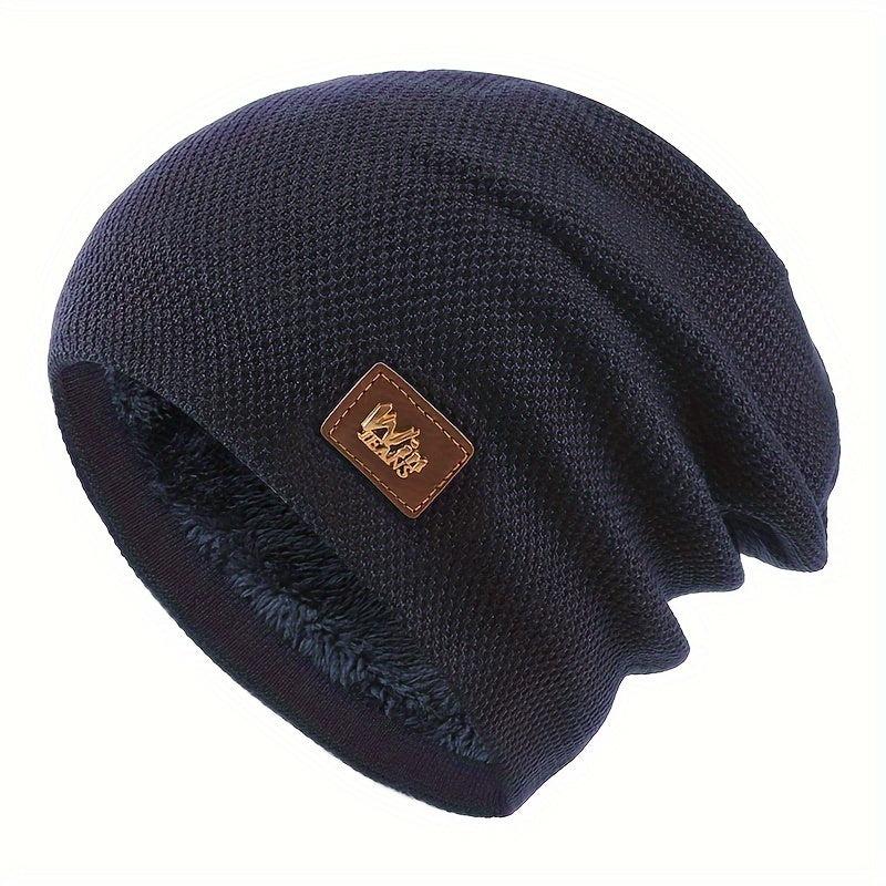 Fleece Knitted Hat Ear Protection Hat for Outdoor Activities