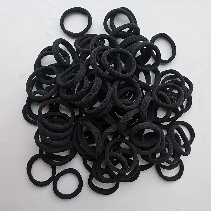 100pcs Seamless Elastic Hair Ties Rubber Hair Bands