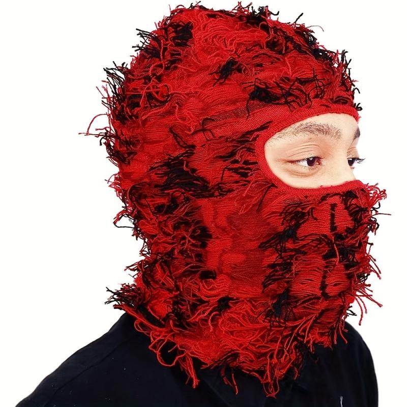 Hip Hop Tassel Balaclava Full Cover Mask Camouflage Knitted Headgear
