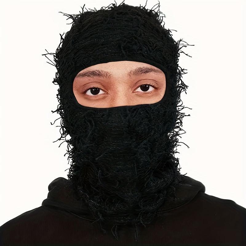 Hip Hop Tassel Balaclava Full Cover Mask Camouflage Knitted Headgear