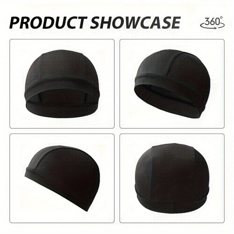2Pcs Moisture Wicking Helmet Cap Cooling Beanie Hat For Running Cycling