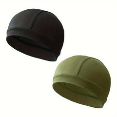 2Pcs Moisture Wicking Helmet Cap Cooling Beanie Hat For Running Cycling