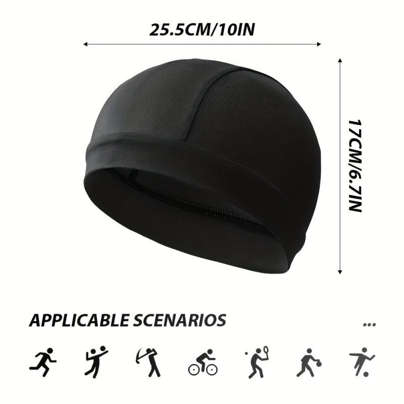 2Pcs Moisture Wicking Helmet Cap Cooling Beanie Hat For Running Cycling