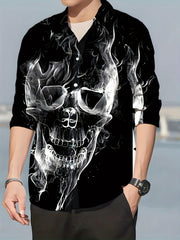 Sailing Boat Pattern Men's Long Sleeve Shirt