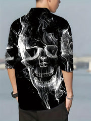 Sailing Boat Pattern Men's Long Sleeve Shirt