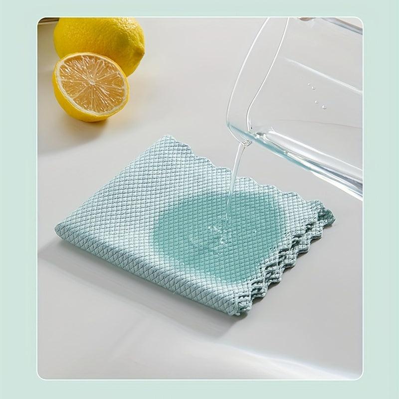 10pcs Glass Cleaning Towels Absorbent Kitchen Towel Glass Wiping Cloth