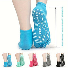 Women's Colorful Full Toe Grip Socks Non Slip Non Skid Gel Bottom