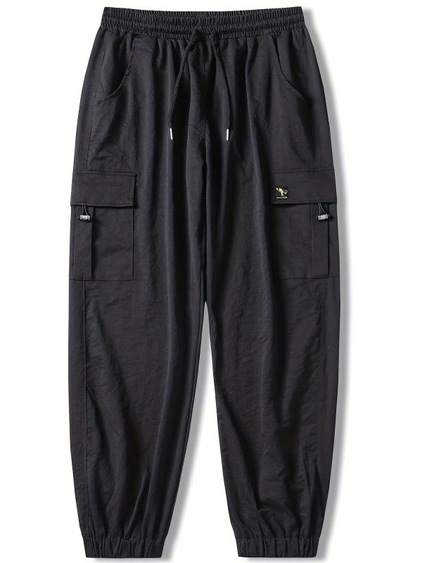Men's Solid Drawstring Active Stretch Pants