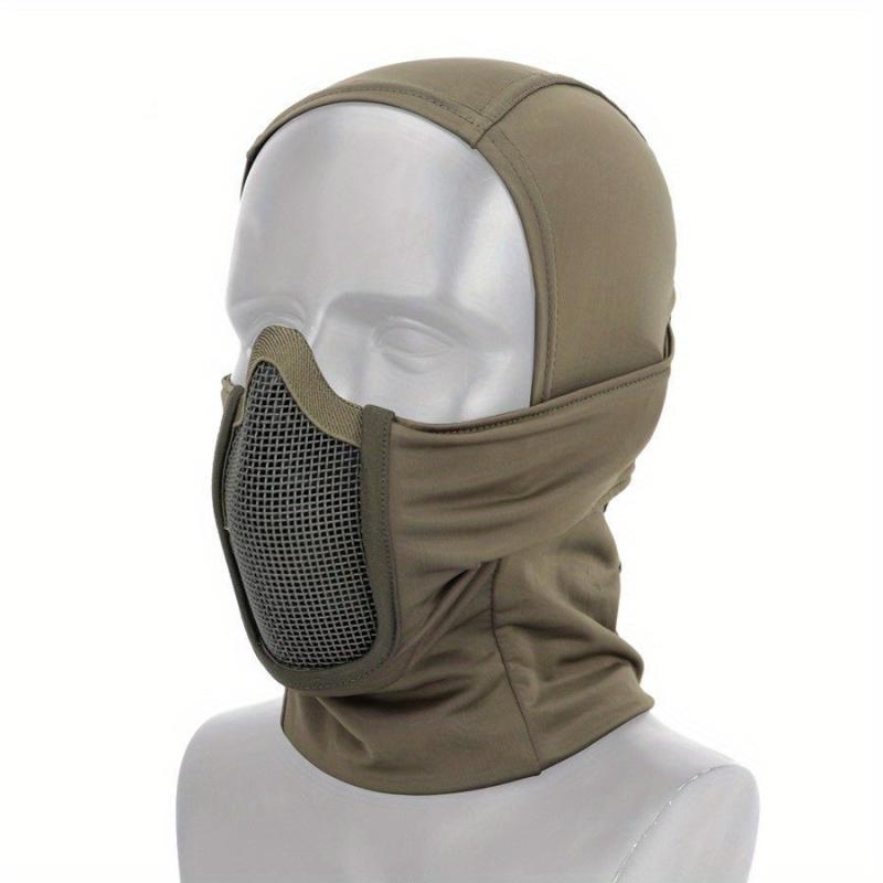 Tactical Full Face Balaclava Cap Metal Mesh Mask for Airsoft Paintball