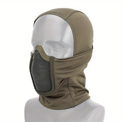 Tactical Full Face Balaclava Cap Metal Mesh Mask for Airsoft Paintball