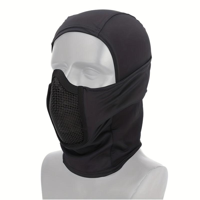 Tactical Full Face Balaclava Cap Metal Mesh Mask for Airsoft Paintball