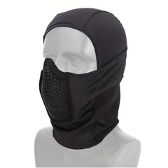 Tactical Full Face Balaclava Cap Metal Mesh Mask for Airsoft Paintball