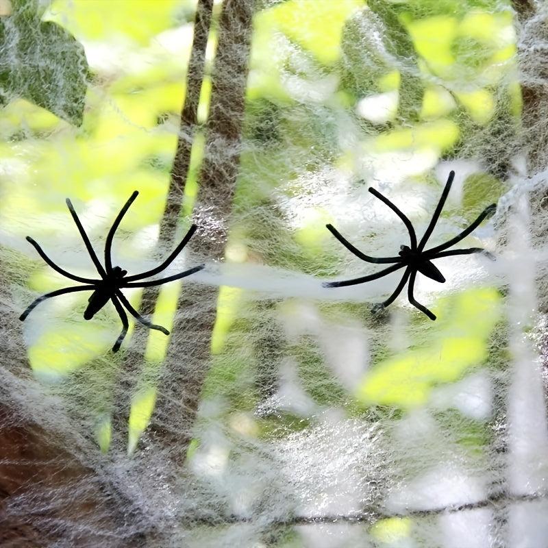 1pc Halloween Spider & Cobweb Scene Decoration Props