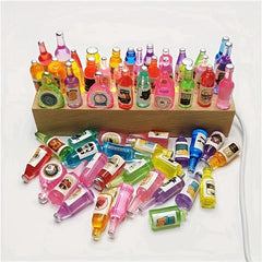 50pcs Mini Drink Bottles Doll House Decoration DIY Wine Bottle Earring Dollhouse