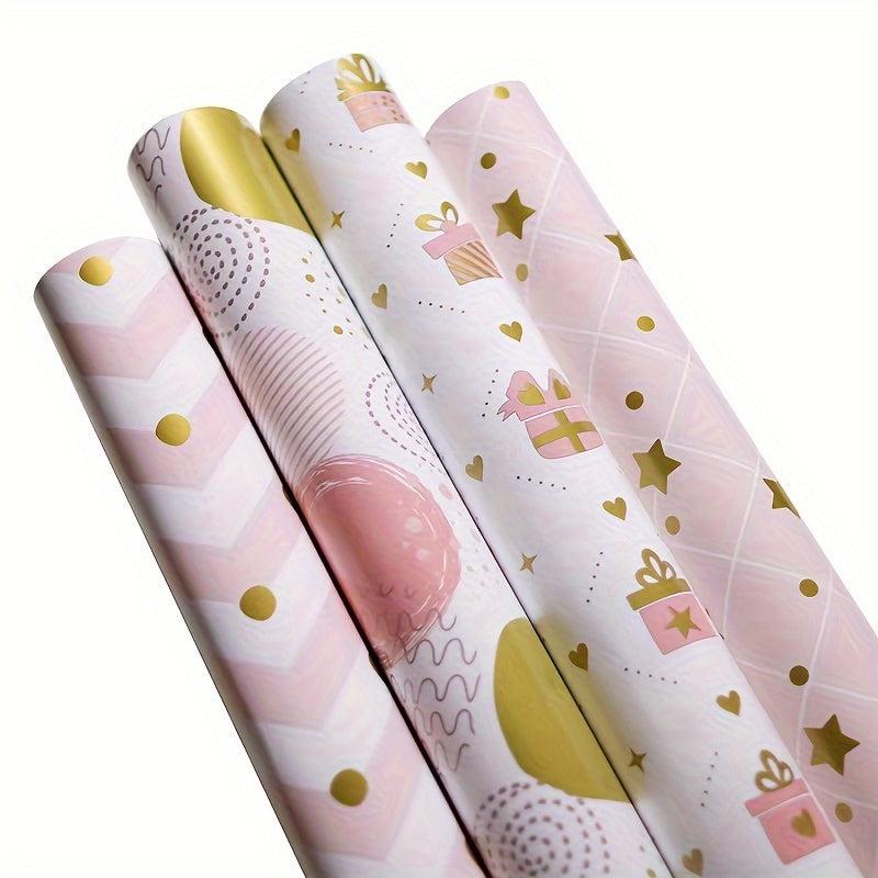 5PCS Christmas Gift Wrapping Paper for Birthdays and Holidays