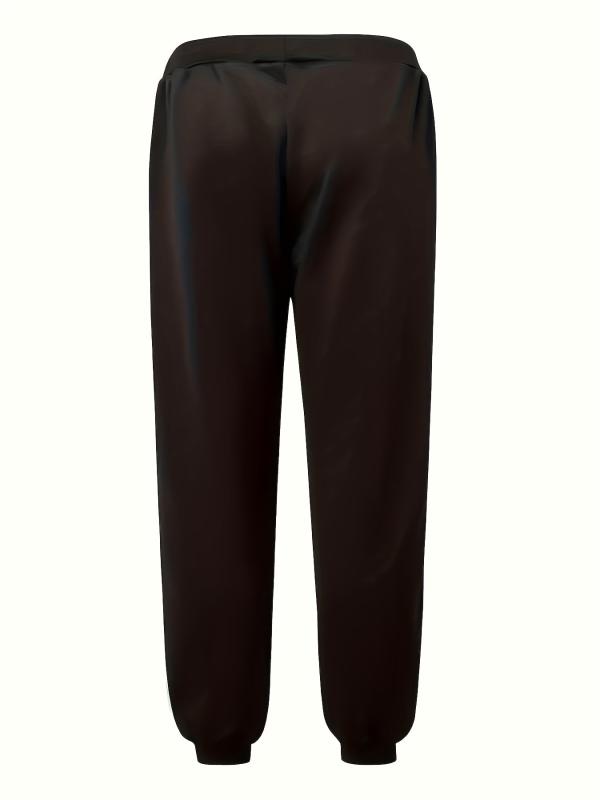 York & Number 7 Print Joggers Men's Casual Stretch Waist Drawstring Sweatpants