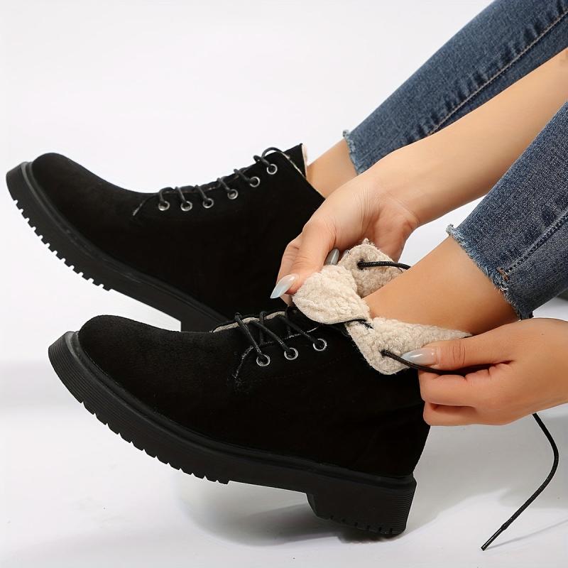 Plush Lined Thermal Furry Classic Snow Boots Fall Winter Keep Warm