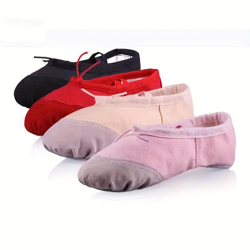 Girls' Split Sole Ballet Shoes - Ideal for Gymnastics and Dance