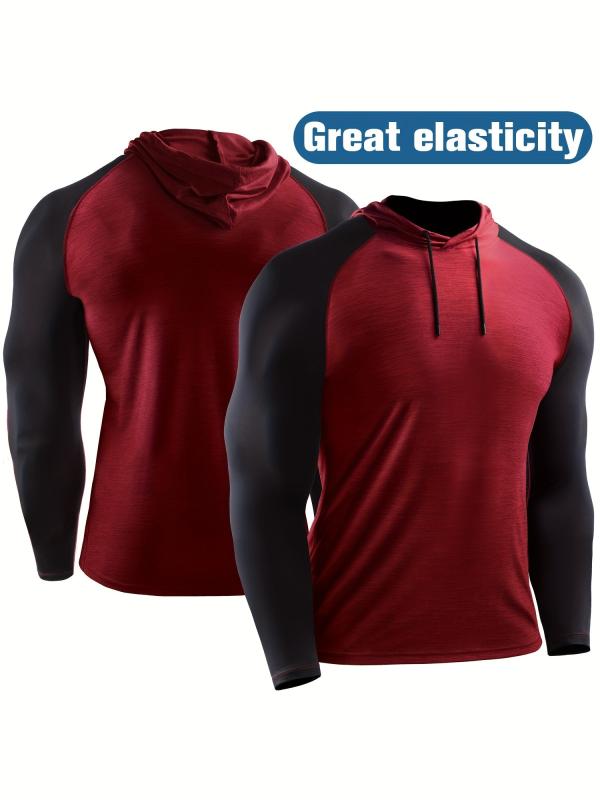Men's Fast Drying Long Sleeve Hoodie Outdoor Sports Sweater