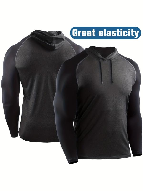 Men's Fast Drying Long Sleeve Hoodie Outdoor Sports Sweater