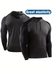 Men's Fast Drying Long Sleeve Hoodie Outdoor Sports Sweater