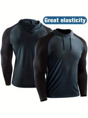 Men's Fast Drying Long Sleeve Hoodie Outdoor Sports Sweater