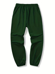 Men's LA Print Sweatpants Casual Stretch Drawstring Loose Pants