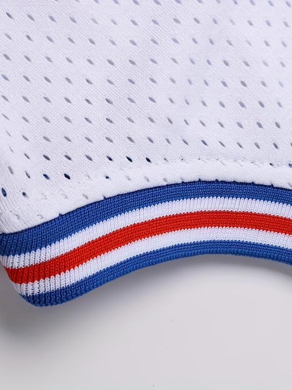 Men's Retro Basketball Jersey Embroidered Sleeveless Sports Uniform