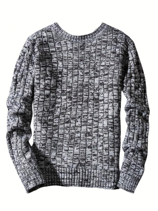 Men's Camo Knit Sweater Outdoor Winter Pullover