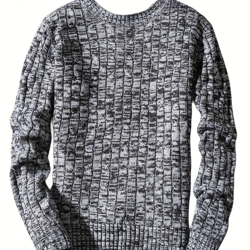 Men's Camo Knit Sweater Outdoor Winter Pullover